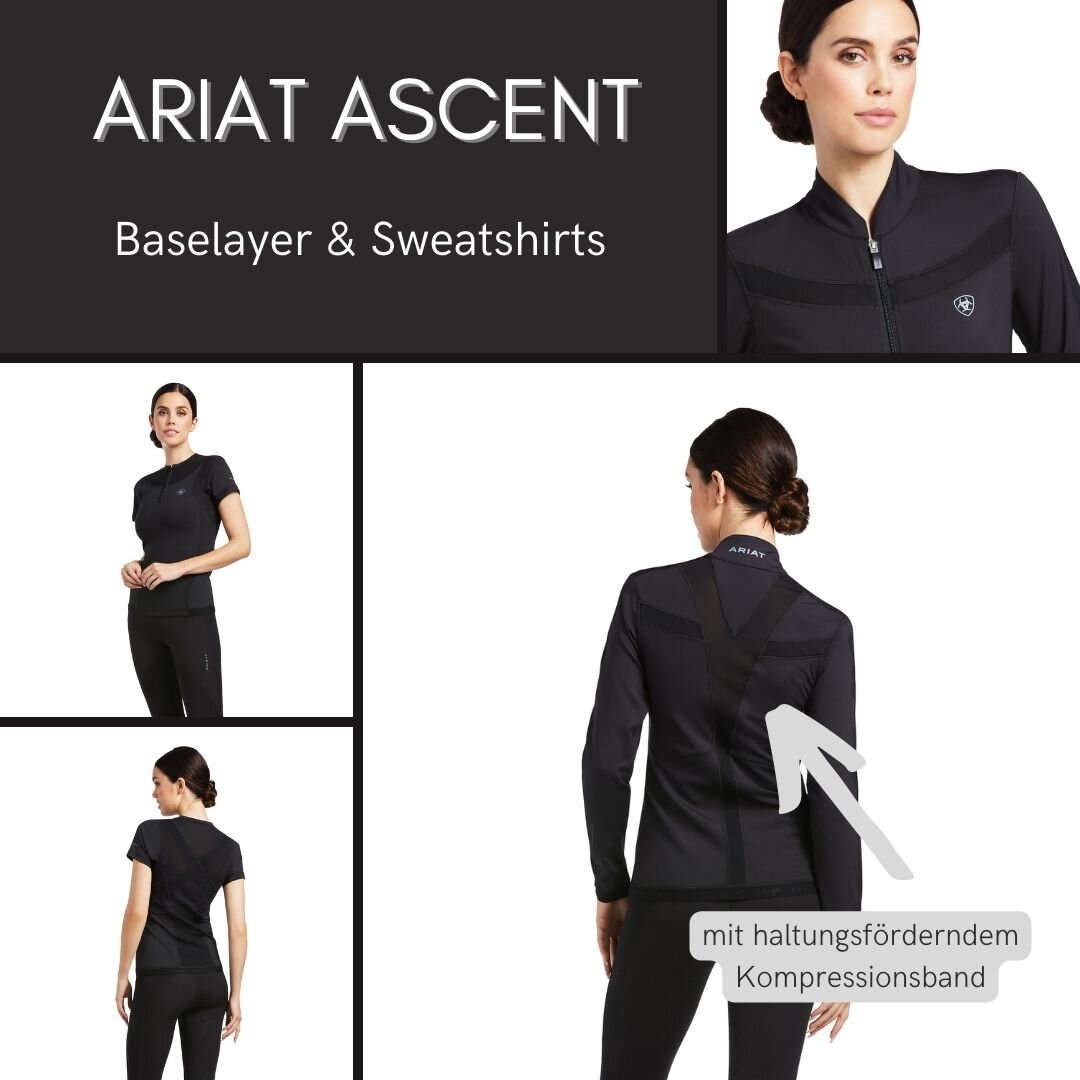 Baselayer und Sweatshirt aus der Ariat Ascent Kollektion