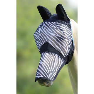 Shires Fliegenmaske Zebra mit Ohren und Nüsternschutz