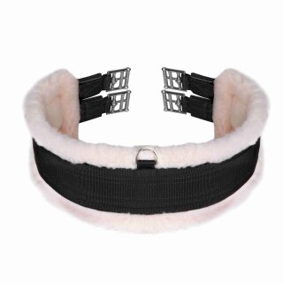 Shires Sattelgurt Fleece schwarz 085cm