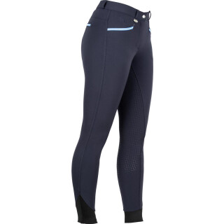 Kinder - Reithose Ava Top-Grip Vollbesatz marine 164