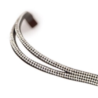 Shires Stirnband Split Diamant schwarz Full-ca.41cm