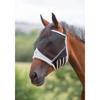 Shires Fliegenmaske ohne Ohren / ohne Ohrlöcher schwarz Small Pony