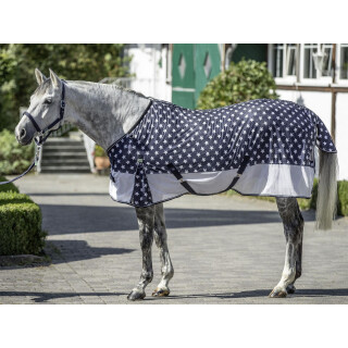 Fliegendecke Stars marine/weiß 125cm