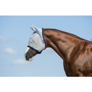 Horseware Amigo Fliegenmaske mit Ohren IBOO-Silver & Navy SP-Small Pony