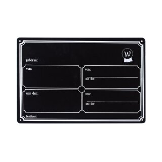 Boxenschild neutral schwarz