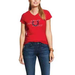 Ariat  T-Shirt Puff Print Logo red S