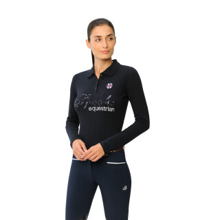 Spooks Roxie Sequin Polo Longsleeeve Damen navy M