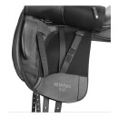 Wintec 500 Dressursattel schwarz Kopfeisen rot Kammerweite 32cm 17"/43cm