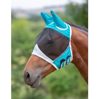 Shires Fliegenmaske mit Ohren teal Full