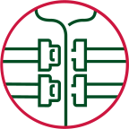 Gerader Brustverschluss